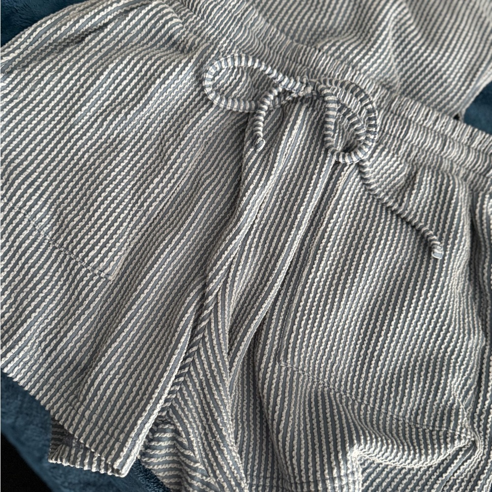 **SOLD *** Zenana Ribbed Blue Lounge Set - Picture 2 of 6
